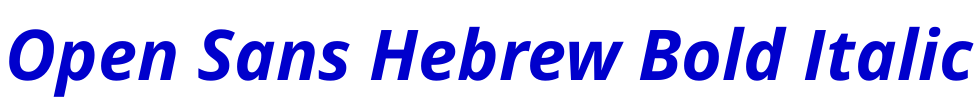 Open Sans Hebrew Bold Italic шрифт